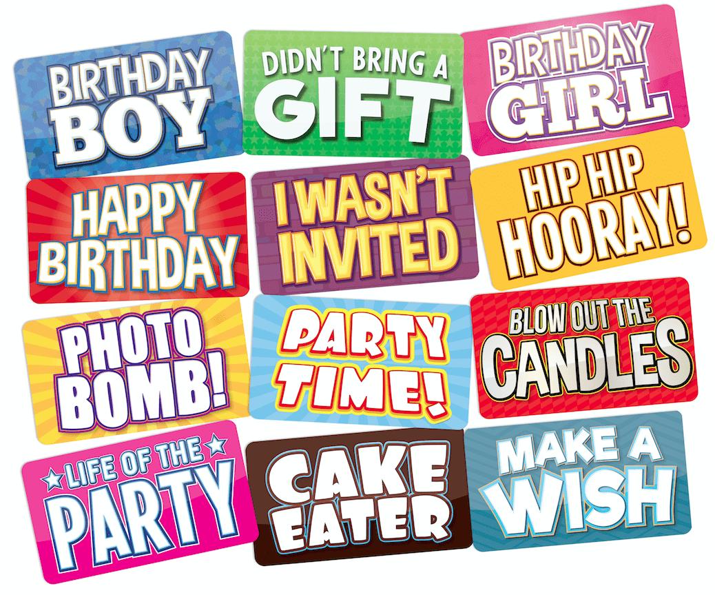 Birthday Themed Props